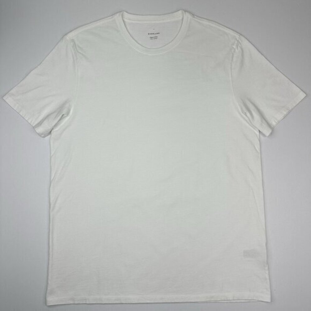 Everlane Mens Organic Cotton Crew Neck T-Shirt White‎ Short Sleeve Size L NWOT